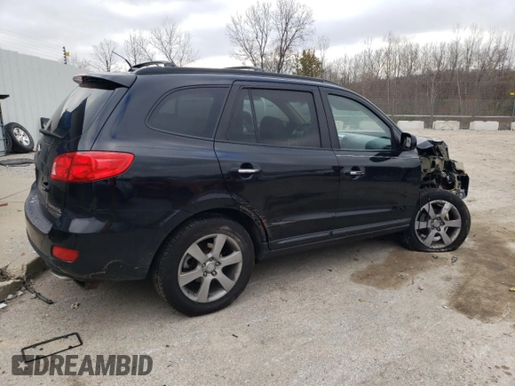 2009 Hyundai Santa Fe SE with VIN 5NMSH73E19H253634, listed as a Copart auction lot 82956834 with 171,624 mi miles and Salvage title. Bid and sale history available at DreamBid. Image 3.