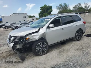 2018 Nissan Pathfinder S with VIN 5N1DR2MMXJC674166, listed as a Copart auction lot 51441135 with 36,081 mi miles and Salvage Title. Bid and sale history available at DreamBid. Image 1.