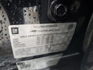 2021 Chevrolet Silverado 1500 RST with VIN 1GCUYEEL8MZ225519, listed as a Copart auction lot 43184385 with 71,378 mi miles and Salvage Title. Bid and sale history available at carsss.com. Image 12.