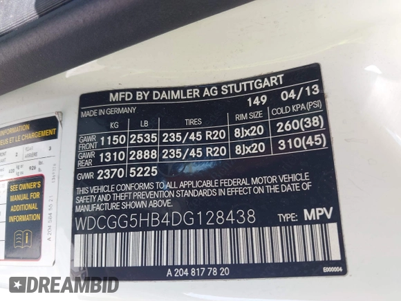 2013 Mercedes-Benz GLK with VIN WDCGG5HB4DG128438, listed as a IAAI auction lot 42170808 with 115,416 mi miles. Bid and sale history available at carsss.com. Image 9.