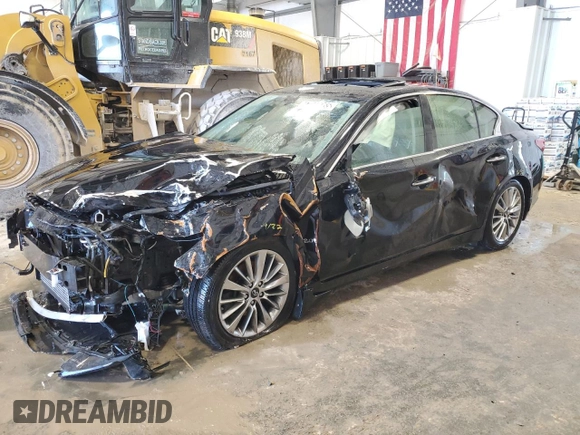 2018 Infiniti Q50 Luxe with VIN JN1CV7AR9JM280079, listed as a Copart auction lot 47115965 with 68,241 mi miles and Clean Title. Bid and sale history available at DreamBid. Image 1.