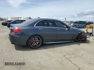 2016 Mercedes-Benz C 63 S AMG with VIN 55SWF8HBXGU104566, listed as a Copart auction lot 51460175 with 57,051 mi miles and Salvage title. Bid and sale history available at DreamBid. Image 3.