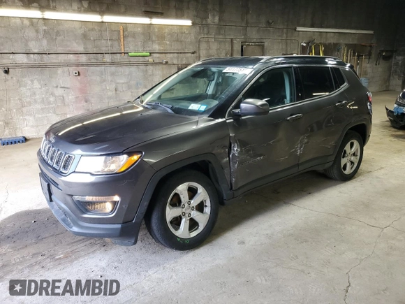 2019 Jeep Compass Latitude with VIN 3C4NJDBB6KT656444, listed as a Copart auction lot 51177515 with 55,892 mi miles and Salvage Title. Bid and sale history available at carsss.com. Image 1.