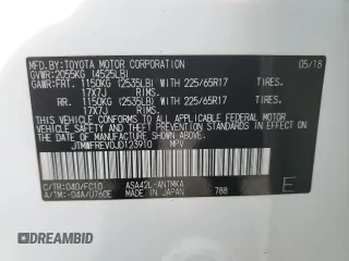 2018 Toyota RAV4 XLE with VIN JTMWFREV0JD123910, listed as a Copart auction lot 52416115 with 84,096 mi miles and Salvage Title. Bid and sale history available at carsss.com. Image 13.
