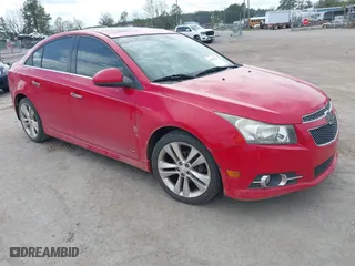 2012 Chevrolet Cruze LTZ with VIN 1G1PH5SCXC7138452, listed as a IAAI auction lot 41919277 with 134,094 mi miles. Bid and sale history available at carsss.com. Image 1.