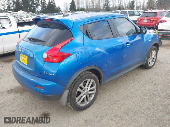 2011 Nissan Juke SL with VIN JN8AF5MV9BT011090, listed as a IAAI auction lot 41516827 with 130,629 mi miles. Bid and sale history available at carsss.com. Image 4.