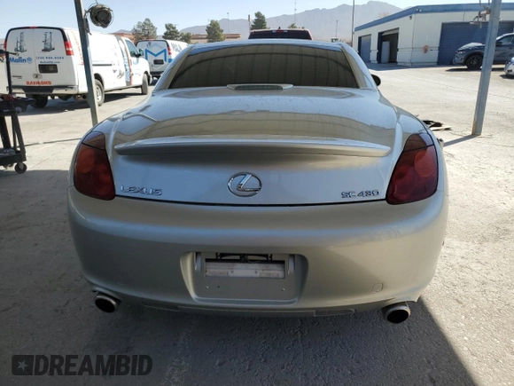2002 Lexus SC 430 z VIN JTHFN48Y920001694, wystawiony jako Copart lot #48385885 z przebiegiem 105 296 mil mil oraz Szkoda całkowita • Salvage title. Historia ofert i sprzedaży dostępna na DreamBid. Obrazek 6.