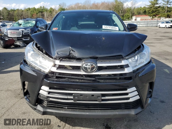 2019 Toyota Highlander LE with VIN 5TDBZRFH5KS739042, listed as a Copart auction lot 53775845 with 73,727 mi miles and Salvage title. Bid and sale history available at DreamBid. Image 5.