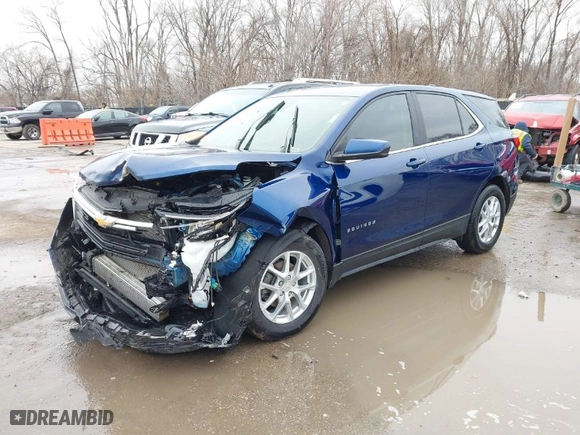 2022 Chevrolet Equinox LT with VIN 3GNAXKEV6NS202946, listed as a IAAI auction lot 41486875 with 27,802 mi miles. Bid and sale history available at carsss.com. Image 2.