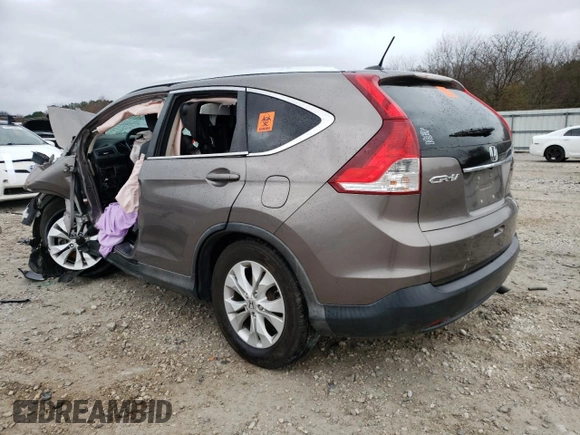 2013 Honda CR-V EX-L with VIN 5J6RM3H77DL036698, listed as a Copart auction lot 65883624 with Not Provided miles and Salvage Title. Bid and sale history available at DreamBid. Image 2.