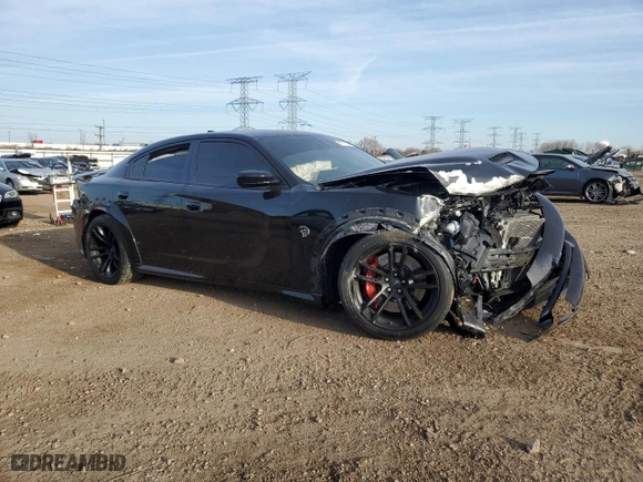 2021 Dodge Charger SRT Hellcat Widebody with VIN 2C3CDXL92MH533106, listed as a Copart auction lot 48713125 with 30,155 mi miles and Salvage Title. Bid and sale history available at carsss.com. Image 4.