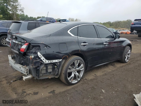 2013 Infiniti M37 with VIN JN1BY1AR7DM600777, listed as a Copart auction lot 73123544 with 82,204 mi miles and Salvage Title. Bid and sale history available at carsss.com. Image 3.