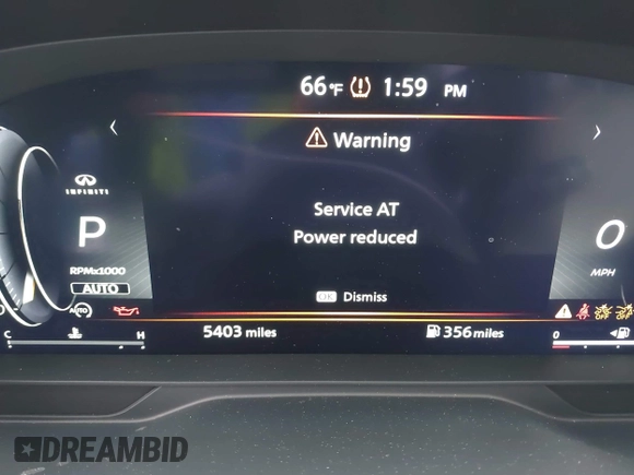 2025 Infiniti QX60 Sensory with VIN 5N1AL1GS6SC330036, listed as a IAAI auction lot 42193990 with 5,403 mi miles and . Bid and sale history available at DreamBid. Image 16.
