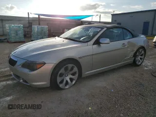 2005 BMW 6 Series 645Ci with VIN WBAEK73415B325739, listed as a Copart auction lot 80505554 with 85,651 mi miles and Salvage Title. Bid and sale history available at carsss.com. Image 1.