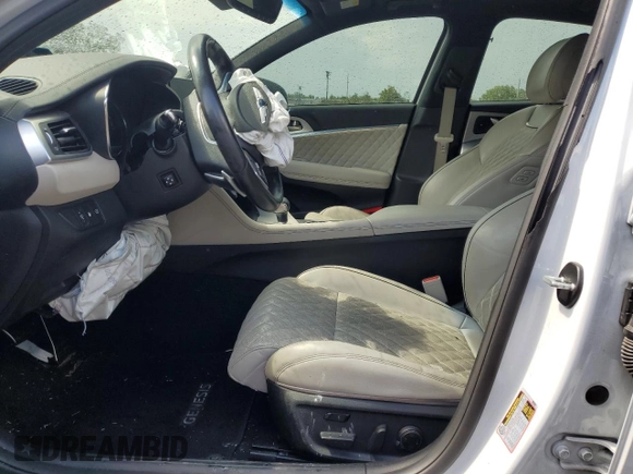 2023 Genesis G70 3.3T with VIN KMTG54TE0PU114678, listed as a Copart auction lot 58924245 with 68,456 mi miles and Non repairable. Bid and sale history available at DreamBid. Image 7.