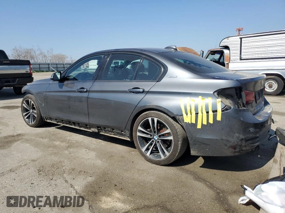 2018 BMW 3 Series 330e iPerformance with VIN WBA8E1C59JA177866, listed as a Copart auction lot 46692855 with 98,401 mi miles and Salvage Title. Bid and sale history available at carsss.com. Image 2.