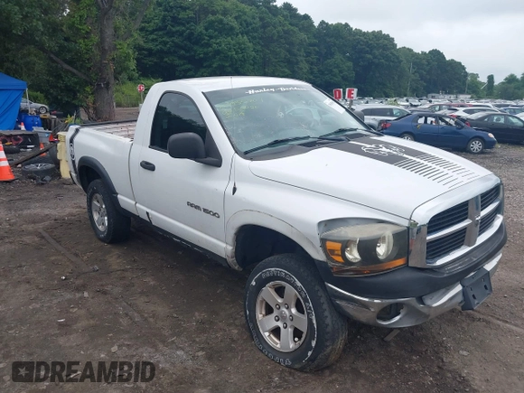 2006 Dodge 1500 SLT with VIN 1D7HU16N26J219163, listed as a IAAI auction lot 39955701 with 169,228 mi miles and . Bid and sale history available at DreamBid. Image 1.