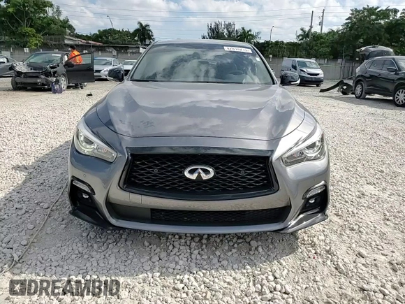 2023 Infiniti Q50 Red Sport 400 with VIN JN1FV7DP8PM570359, listed as a Copart auction lot 42814215 with 8,564 mi miles and Clean Title. Bid and sale history available at DreamBid. Image 13.