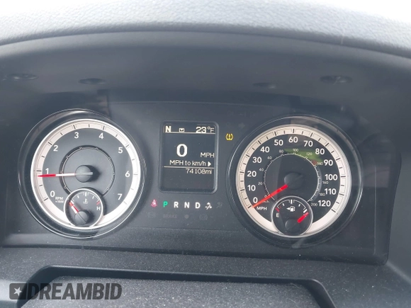 2018 Ram 1500 Express with VIN 1C6RR7FT8JS198377, listed as a IAAI auction lot 41211584 with 74,108 mi miles. Bid and sale history available at carsss.com. Image 7.