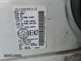 2012 Nissan Murano SV with VIN JN8AZ1MW7CW207439, listed as a Copart auction lot 55770435 with 208,782 mi miles and Salvage Title. Bid and sale history available at carsss.com. Image 13.