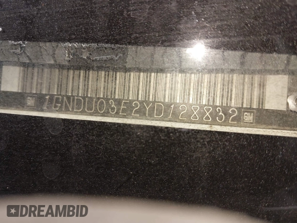 2000 Chevrolet Venture Plus 1SB z VIN 1GNDU03E2YD128832, wystawiony jako IAAI lot #41984520 z przebiegiem Nie podano mil oraz . Historia ofert i sprzedaży dostępna na DreamBid. Obrazek 9.