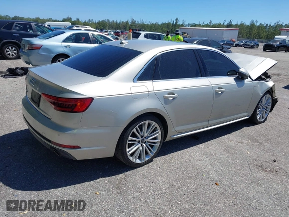 2017 Audi A4 Premium Plus with VIN WAULNAF49HN036926, listed as a IAAI auction lot 41832391 with 50,065 mi miles. Bid and sale history available at carsss.com. Image 4.