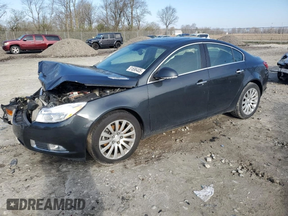 2013 Buick Regal Turbo Premium 1 with VIN 2G4GS5EV8D9159415, listed as a Copart auction lot 51696405 with 127,840 mi miles and Salvage Title. Bid and sale history available at carsss.com. Image 1.