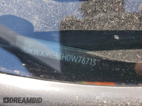 2017 BMW X3 xDrive28i with VIN 5UXWX9C33H0W76713, listed as a Copart auction lot 50805255 with 71,204 mi miles and Salvage Title. Bid and sale history available at DreamBid. Image 13.