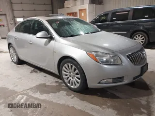 2011 Buick Regal CXL RL4 with VIN W04GS5EC1B1017101, listed as a IAAI auction lot 42123325 with 124,732 mi miles. Bid and sale history available at carsss.com. Image 3.