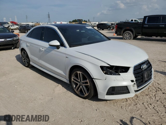 2017 Audi A3 Sedan Premium Plus with VIN WAUGUGFF6H1038925, listed as a Copart auction lot 58673564 with 97,606 mi miles and Salvage Title. Bid and sale history available at carsss.com. Image 4.