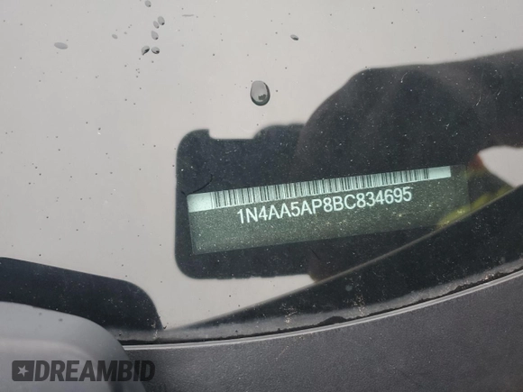 2011 Nissan Maxima SV с VIN 1N4AA5AP8BC834695, выставлен на аукционе Copart как лот 55521455 с пробегом 115 281 миль миль и Списание • Salvage title. История ставок и продаж доступна на DreamBid. Изображение 12.