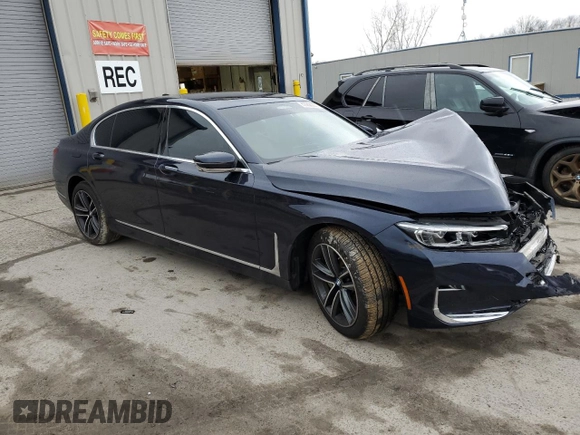 2020 BMW 7 Series 750i xDrive with VIN WBA7U2C09LGJ59554, listed as a Copart auction lot 42056323 with 56,101 mi miles. Bid and sale history available at carsss.com. Image 4.