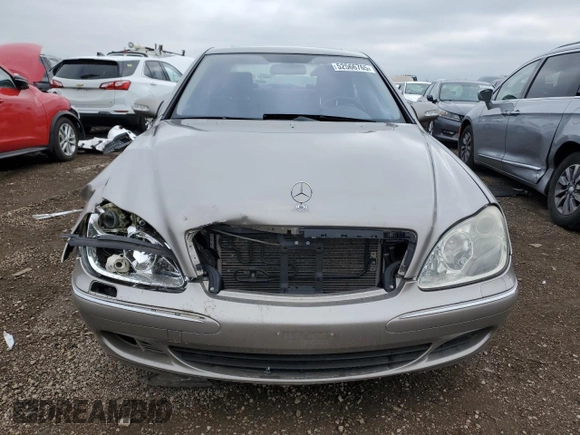 2004 Mercedes-Benz S 430 with VIN WDBNG83J04A430307, listed as a Copart auction lot 52566765 with 169,194 mi miles and Salvage Title. Bid and sale history available at DreamBid. Image 5.