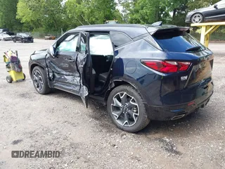 2020 Chevrolet Blazer RS with VIN 3GNKBERSXLS674794, listed as a IAAI auction lot 42390464 with 31,573 mi miles and . Bid and sale history available at DreamBid. Image 3.
