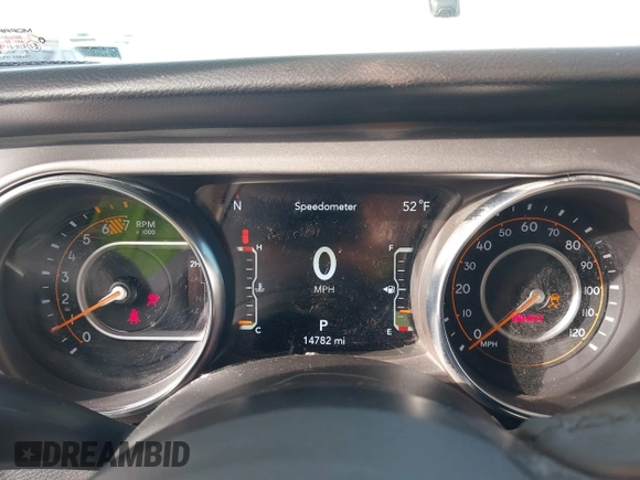 2023 Jeep Wrangler Sport with VIN 1C4HJXDG4PW567027, listed as a IAAI auction lot 41633197 with 14,782 mi miles and . Bid and sale history available at DreamBid. Image 7.