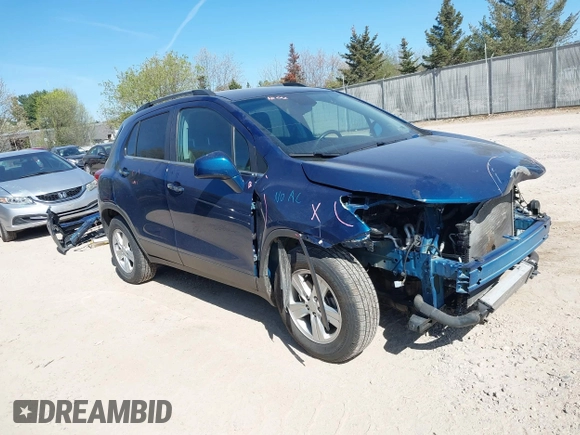 2020 Chevrolet Trax LT with VIN 3GNCJLSB6LL288423, listed as a IAAI auction lot 42213843 with 75,624 mi miles and . Bid and sale history available at DreamBid. Image 1.