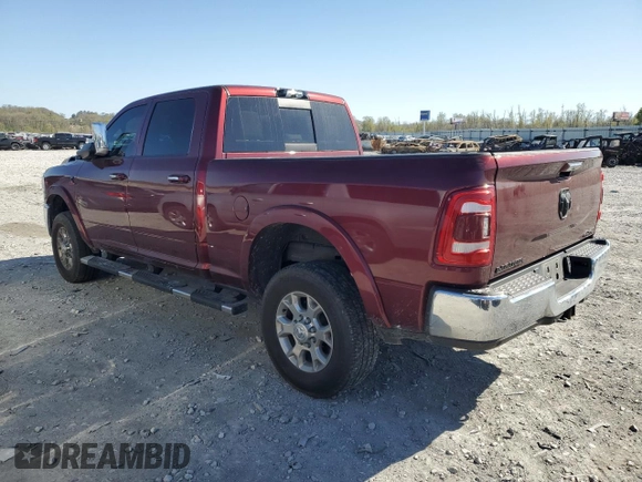 2021 Ram 2500 Laramie z VIN 3C6UR5FL4MG631655, wystawiony jako Copart lot #52765795 z przebiegiem 142 486 mil mil oraz Szkoda całkowita • Salvage title. Historia ofert i sprzedaży dostępna na DreamBid. Obrazek 2.