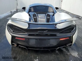 2016 McLaren 570S with VIN SBM13DAA3GW001071, listed as a Copart auction lot 43108715 with 0 mi miles and Salvage Title. Bid and sale history available at carsss.com. Image 6.