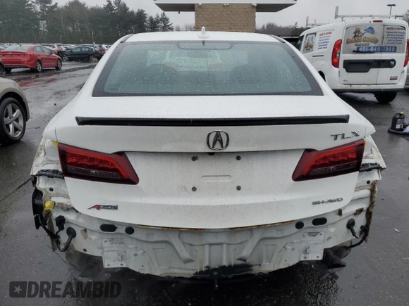 2018 Acura TLX w/A-SPEC Pkg with VIN 19UUB3F62JA003634, listed as a Copart auction lot 47019765 with 141,965 mi miles and Salvage Title. Bid and sale history available at carsss.com. Image 6.