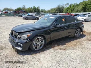 2015 Infiniti Q50 Premium z VIN JN1BV7AP7FM340202, wystawiony jako Copart lot #52777575 z przebiegiem 70 023 mil mil oraz Szkoda całkowita • Salvage title. Historia ofert i sprzedaży dostępna na DreamBid. Obrazek 1.