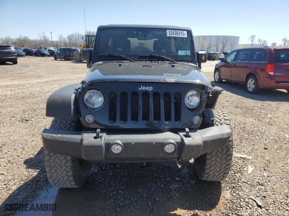 2017 Jeep Wrangler Unlimited Sport with VIN 1C4BJWDG2HL691946, listed as a Copart auction lot 53436415 with 75,700 mi miles and Salvage Title. Bid and sale history available at carsss.com. Image 5.
