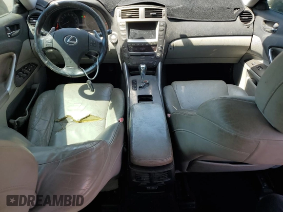 2006 Lexus IS 250 with VIN JTHBK262665019069, listed as a Copart auction lot 53447695 with 181,359 mi miles and Salvage title. Bid and sale history available at DreamBid. Image 8.