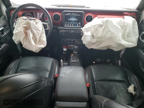 2022 Jeep Wrangler Unlimited Rubicon with VIN 1C4HJXFNXNW133624, listed as a Copart auction lot 48222615 with 51,849 mi miles and Salvage title. Bid and sale history available at DreamBid. Image 8.