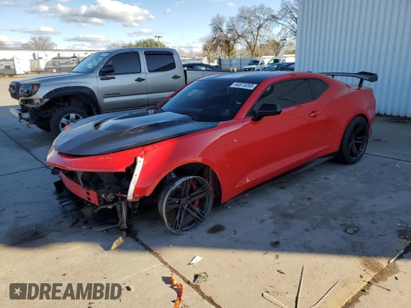 2018 Chevrolet Camaro ZL1 with VIN 1G1FJ1R63J0180928, listed as a Copart auction lot 44573285 with 36,835 mi miles and Salvage Title. Bid and sale history available at DreamBid. Image 1.