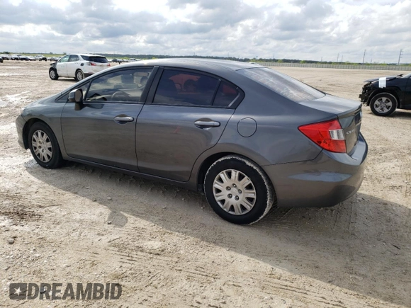 2012 Honda Civic LX с VIN 2HGFB2F54CH595617, выставлен на аукционе Copart как лот 50902745 с пробегом 209 347 миль миль и Списание • Salvage title. История ставок и продаж доступна на DreamBid. Изображение 2.