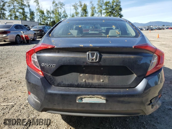 2016 Honda Civic EX with VIN 19XFC2F76GE247803, listed as a Copart auction lot 55691015 with 82,120 mi miles and Salvage Title. Bid and sale history available at DreamBid. Image 6.