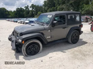 2020 Jeep Wrangler Sport with VIN 1C4GJXAG7LW143240, listed as a Copart auction lot 64058024 with 35,737 mi miles and Salvage title. Bid and sale history available at DreamBid. Image 1.