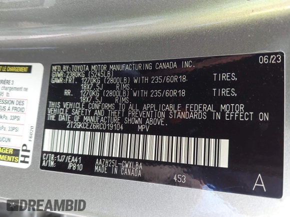 2024 Lexus NX 350h Premium z VIN 2T2GKCEZ6RC019104, wystawiony jako IAAI lot #42475819 z przebiegiem 15 870 mil mil oraz . Historia ofert i sprzedaży dostępna na DreamBid. Obrazek 9.