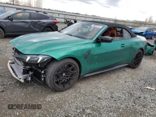 2025 BMW M4 with VIN WBS43BA0XSCS97212, listed as a Copart auction lot 50095745 with 928 mi miles and Salvage title. Bid and sale history available at DreamBid. Image 1.