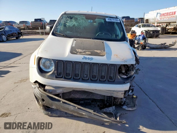 2018 Jeep Renegade Sport with VIN ZACCJAAB6JPG93183, listed as a Copart auction lot 49879165 with 161,848 mi miles and Salvage Title. Bid and sale history available at DreamBid. Image 5.